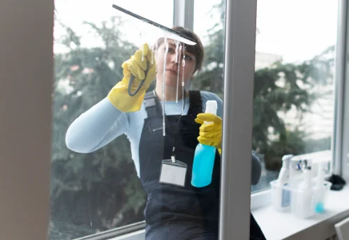 Nettoyage de vitres intérieures et extérieures à l'Huisserie